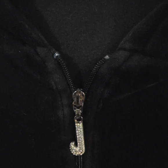 Juicy Couture Black Velour Hoodie - Picture 4 of 4